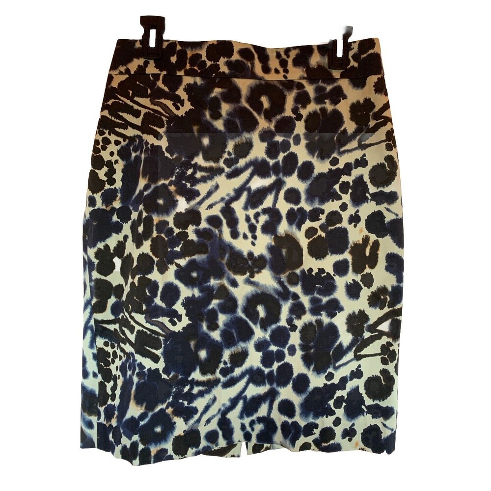 Ann Taylor Skirt Size 8 Abstract Animal Print A-line Career Officecore Business